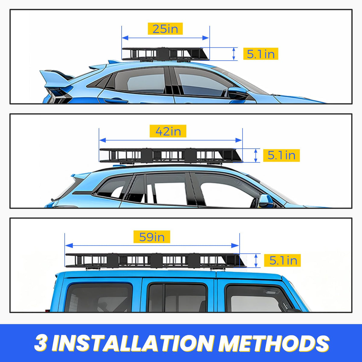 Adjustable Roof Rack Cargo Carrier G150733