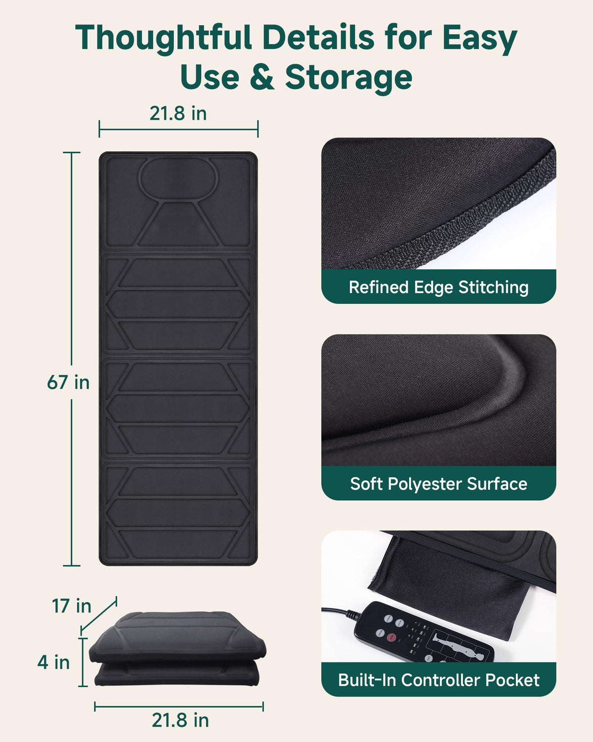 Full Body Massage Mat with Heat O518796