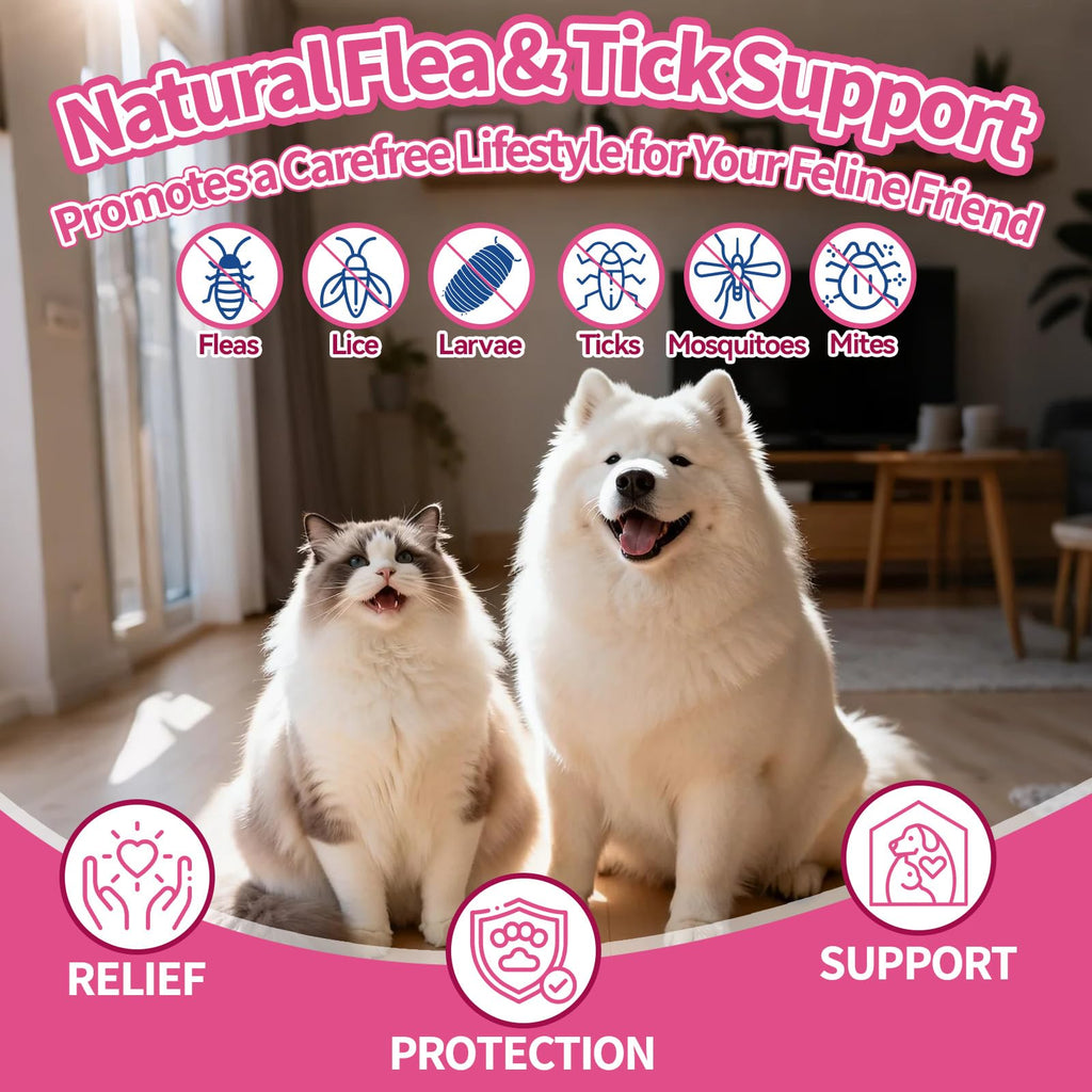 Natural Oral Flea and Tick Drops with Multivitamin for Pets D563803