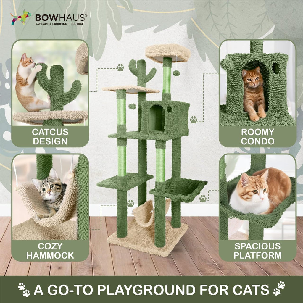 70-Inch Multi-Level Cat Tree with Plush Perch J23756