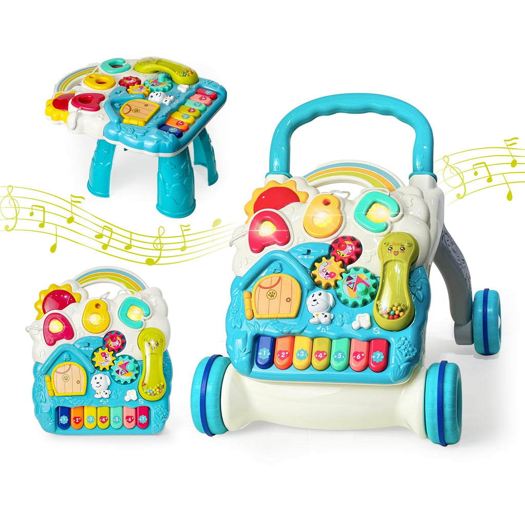 Blue Baby Walker Activity Center with Music and Light V497