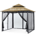 Black 10x10FT 4-Door Zipper Mosquito Netting N85840