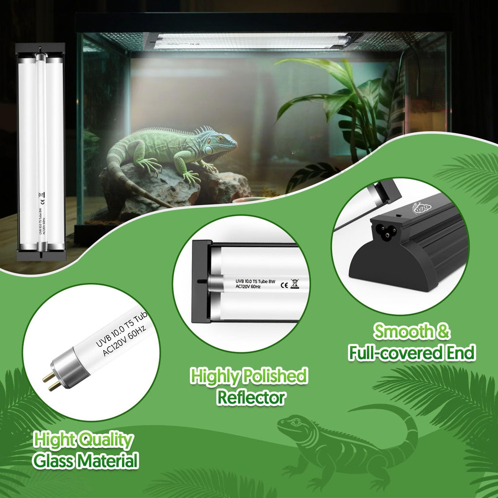 8W UVB Reptile Light Fixture Combo Kit B979885