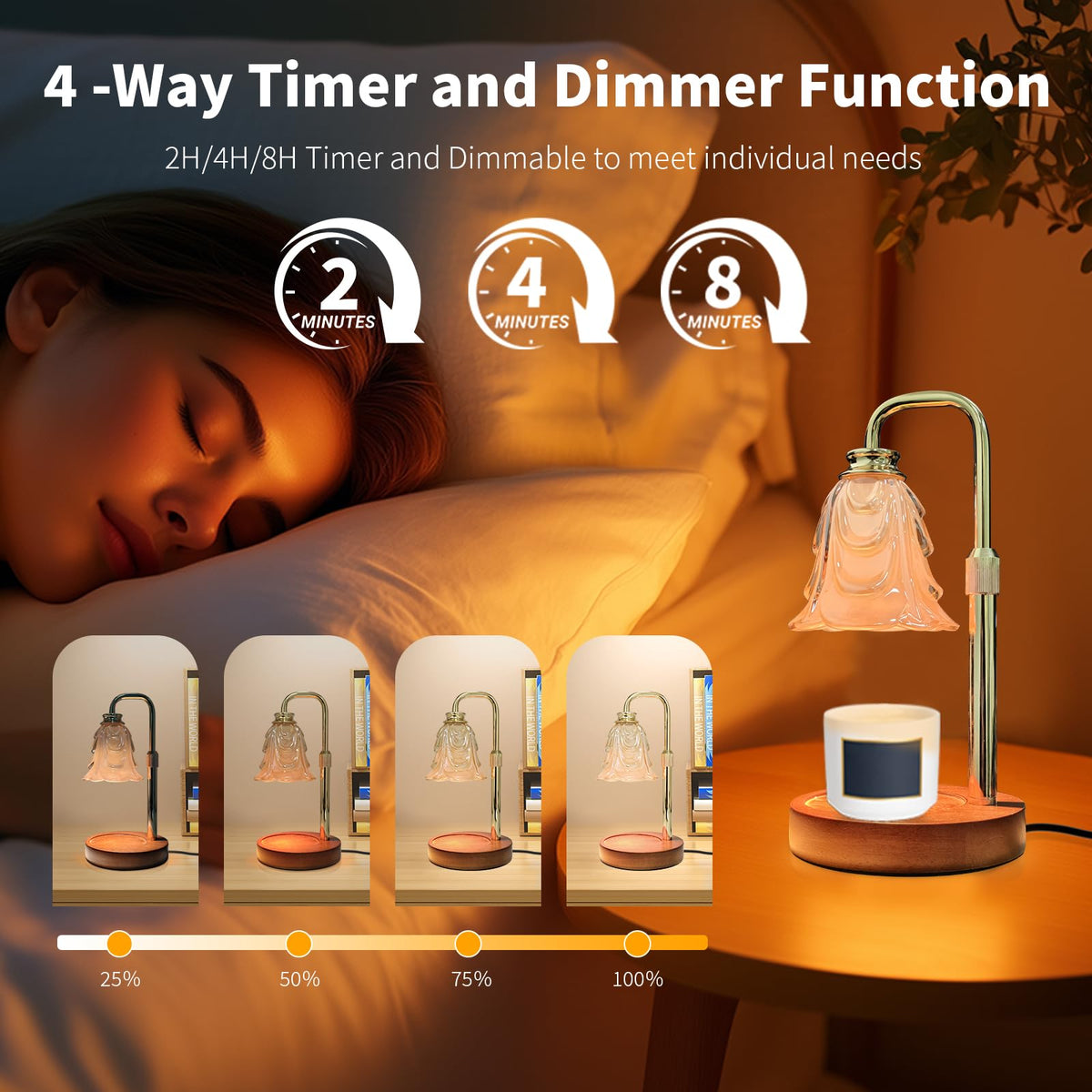 Candle Warmer Lamp with Timer & Dimmer T213