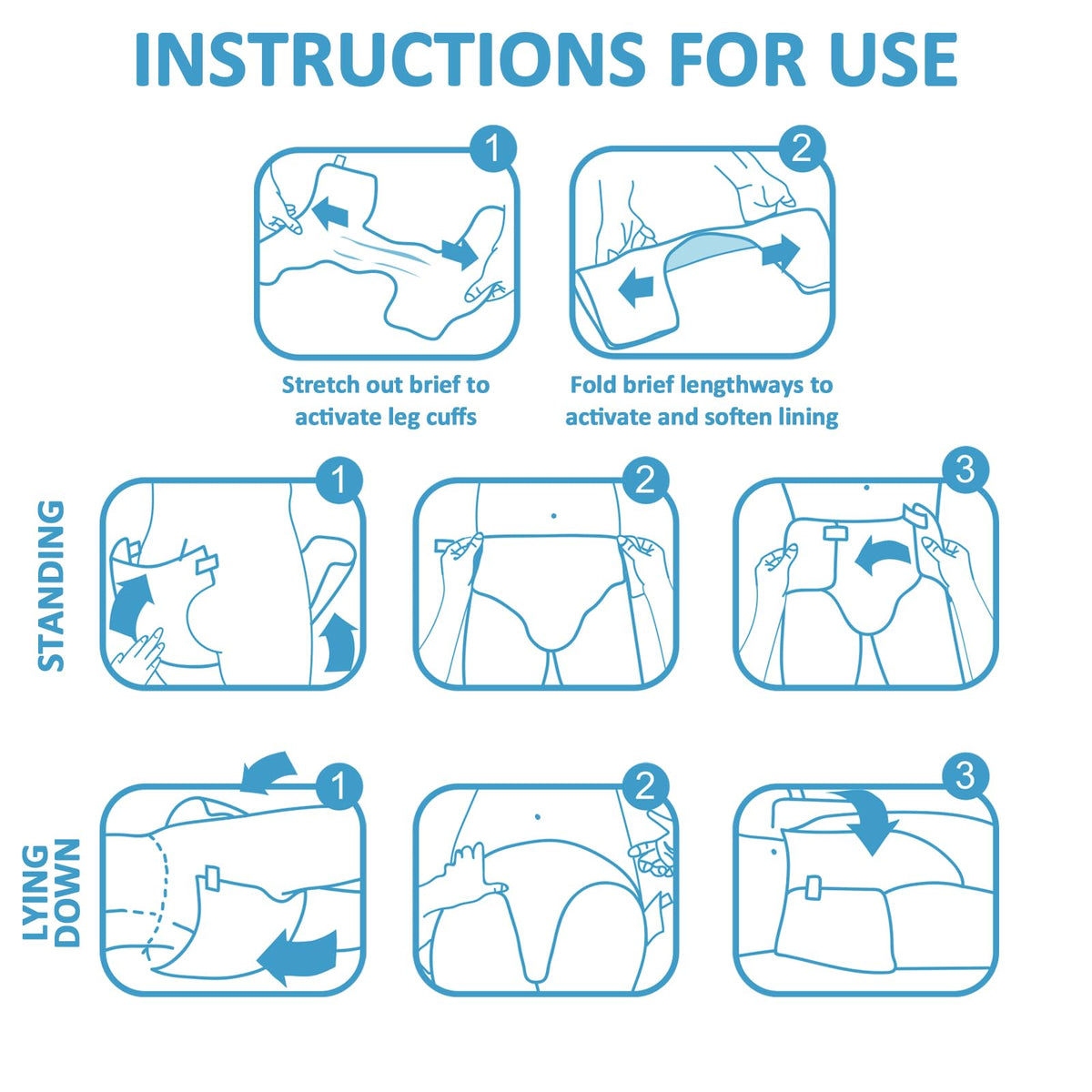 Adult Diaper 10 Pieces White Medium 28"-38" K47868