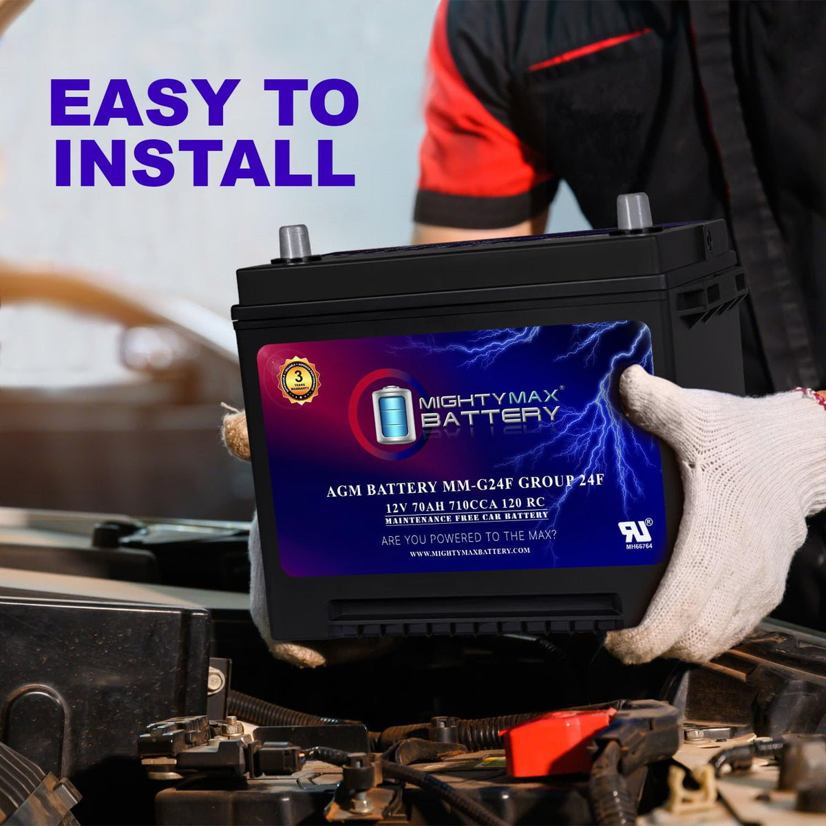12V 70Ah AGM Replacement Battery P897666