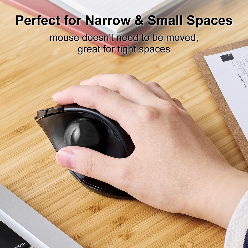 2.4GHz USB Wireless Ergonomic Trackball Mouse J606208