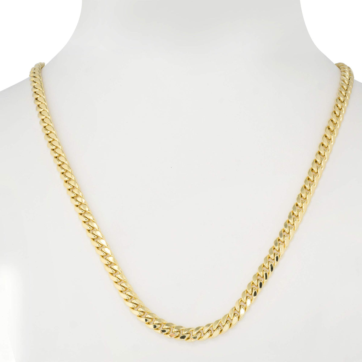 10k Yellow Gold Cuban Link Chain Necklace Y943870
