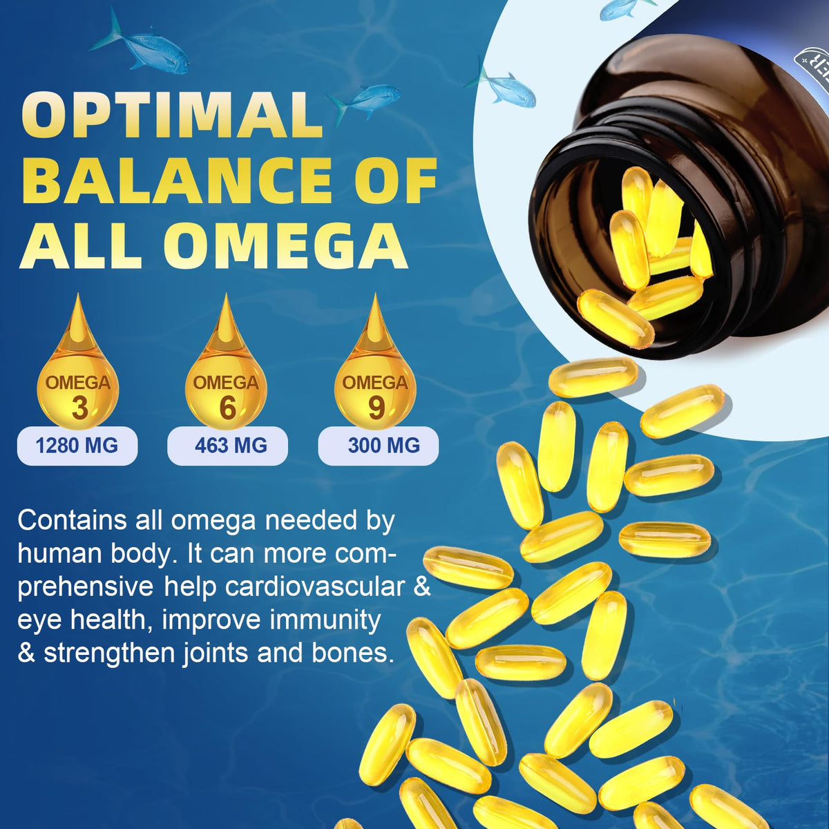 Triple Omega 3-6-9 Fish Oil 2000mg 120 Softgels R426100
