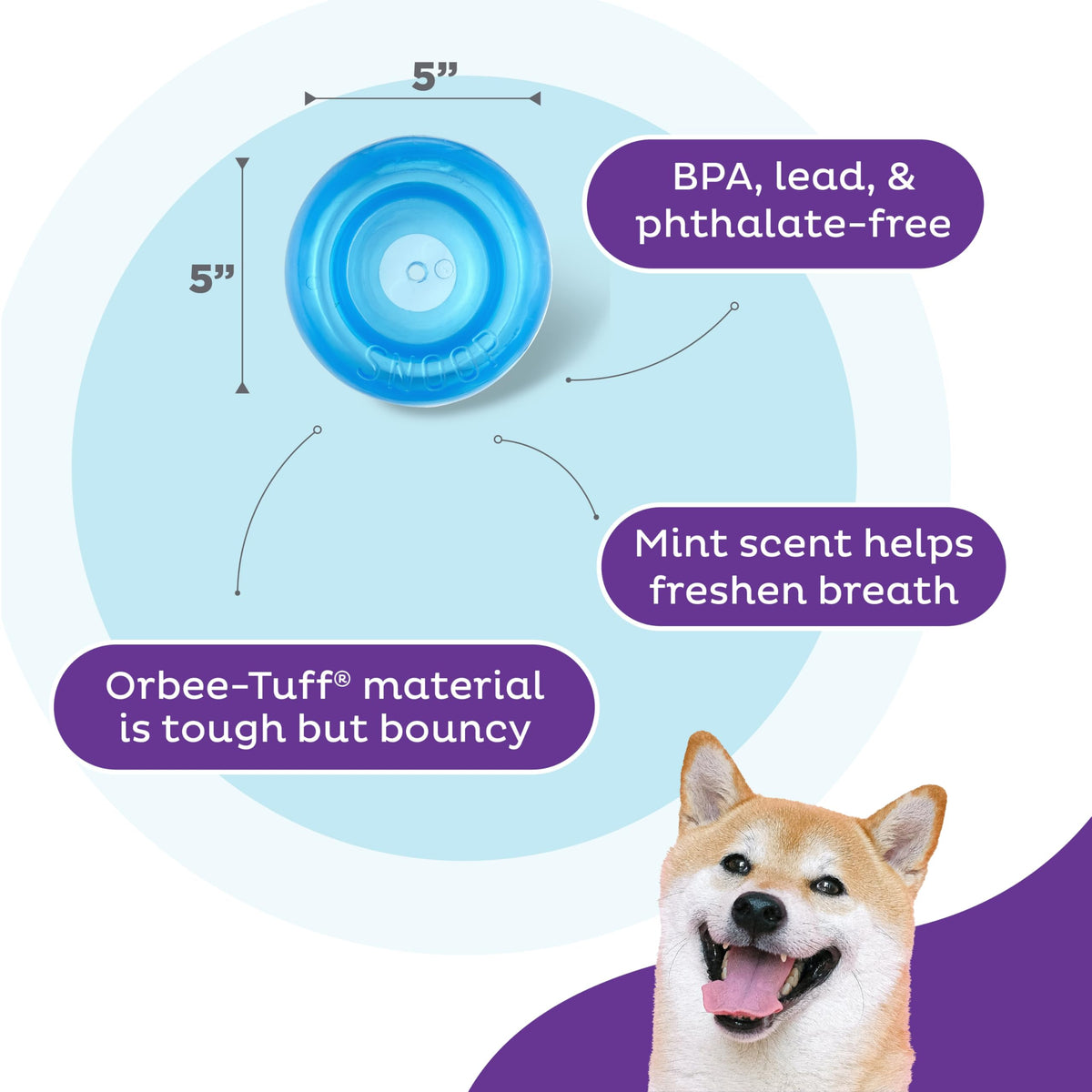 Blue Interactive Treat Dispensing Dog Toy N18473