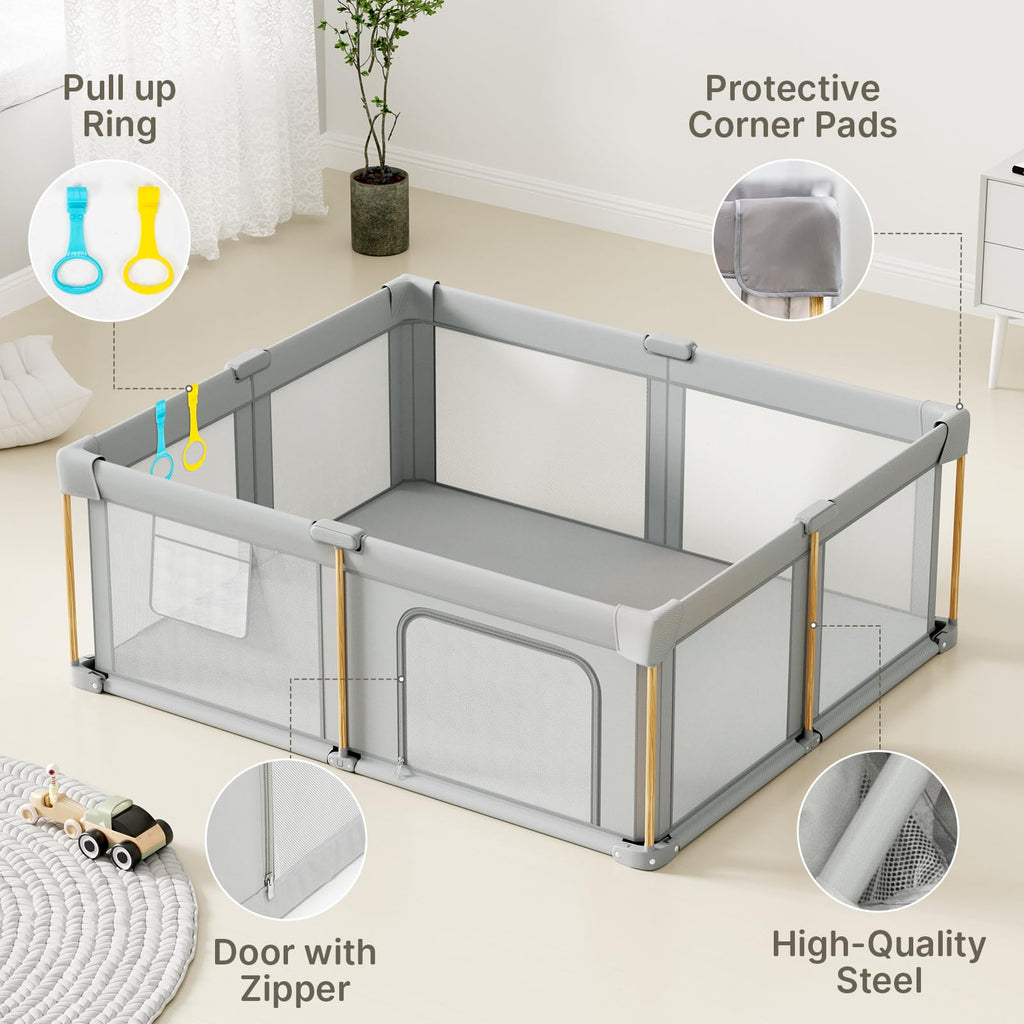 Foldable Baby Playpen with Mat E341155