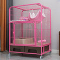 Heavy Duty Metal Cat Cage Dog Crate with Four Wheels A889