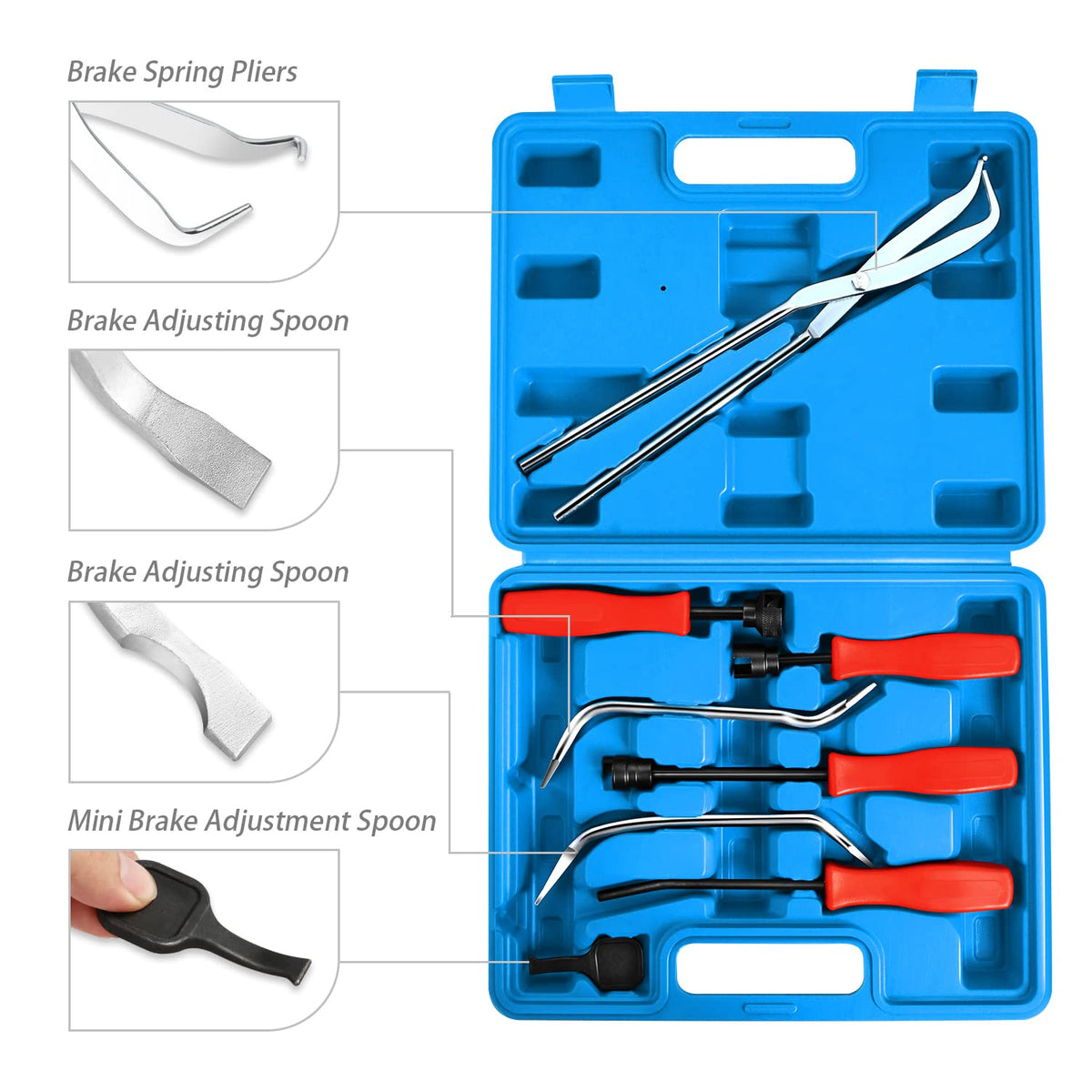 8 Pcs Brake Service Kit with Carrying Case G6493