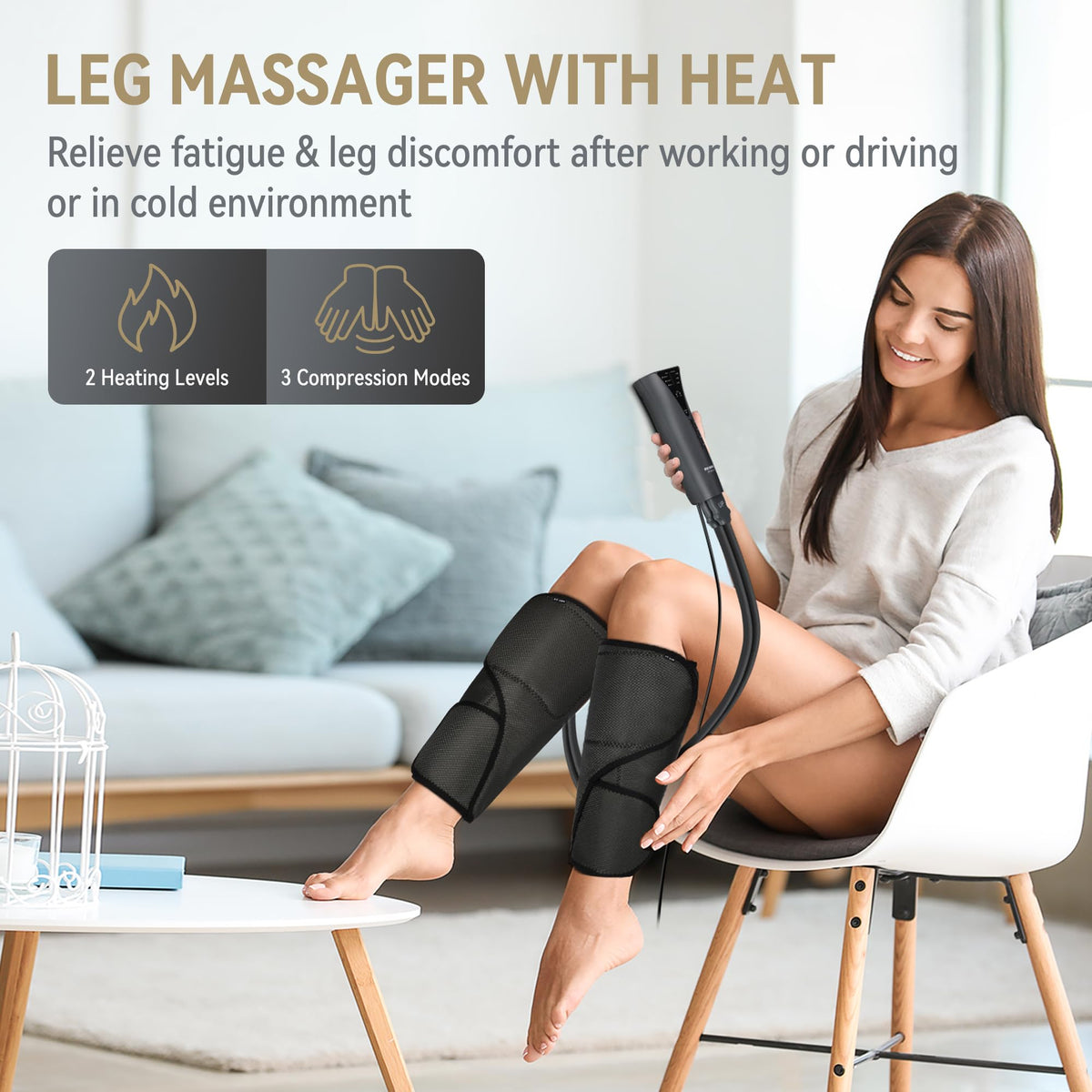 Air Compression Leg Massager with Heat U134