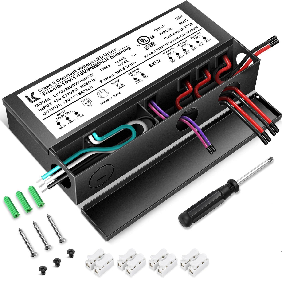 200W Dimmable IP67 Waterproof LED Driver P38933