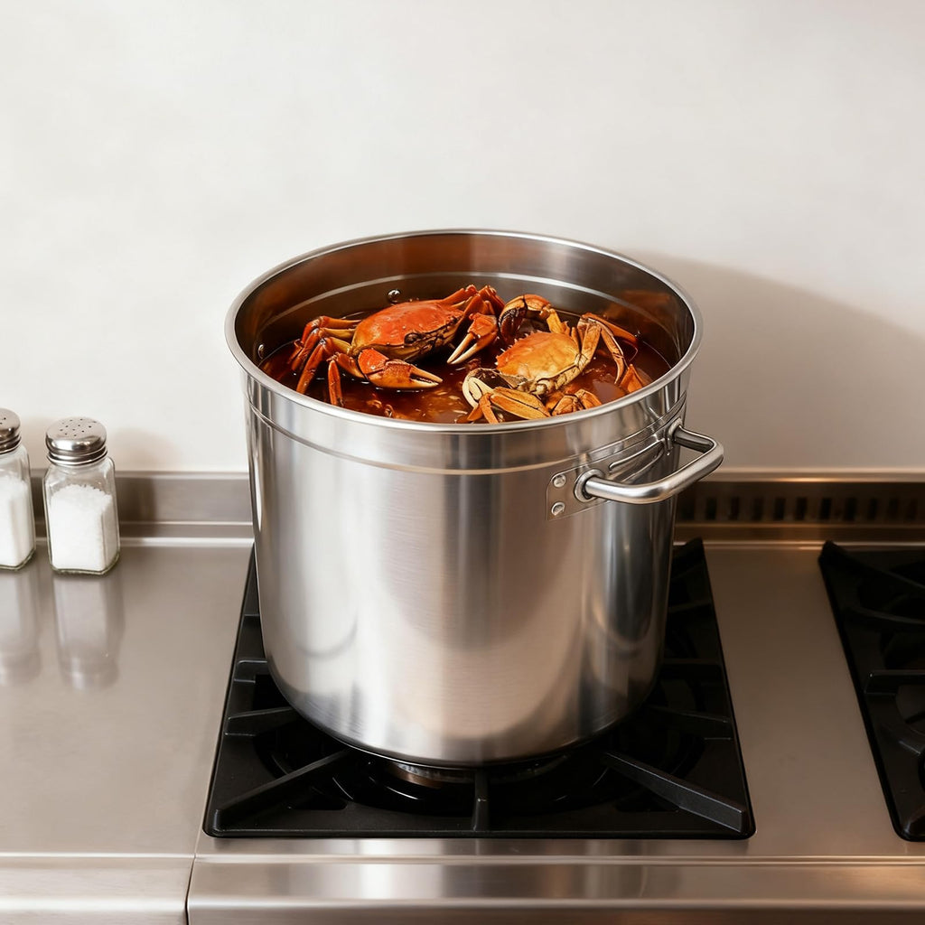 78 Qt Stainless Steel Stock Pot with Lid B26574