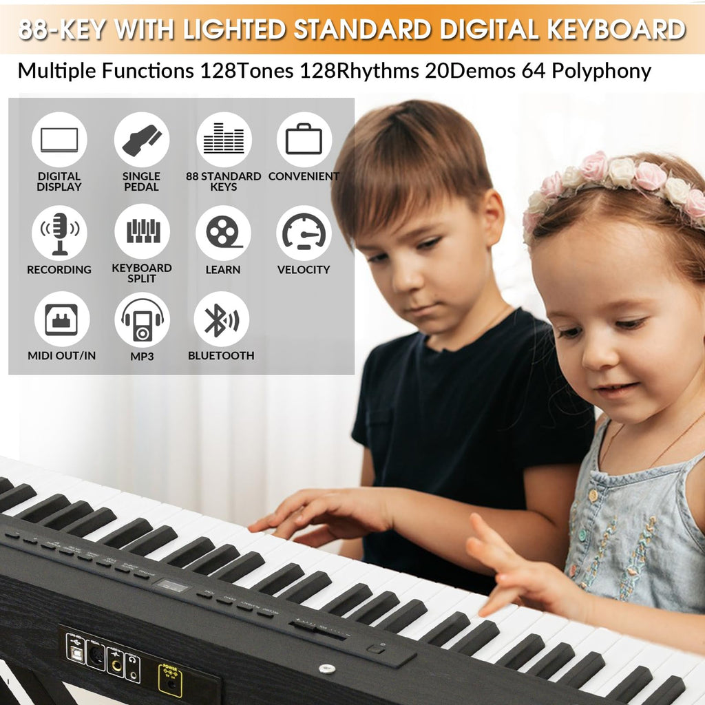 88 Key Semi Weighted Digital Piano with Stand P734181