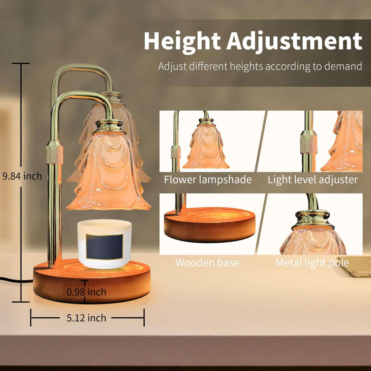 Candle Warmer Lamp with Timer & Dimmer T213