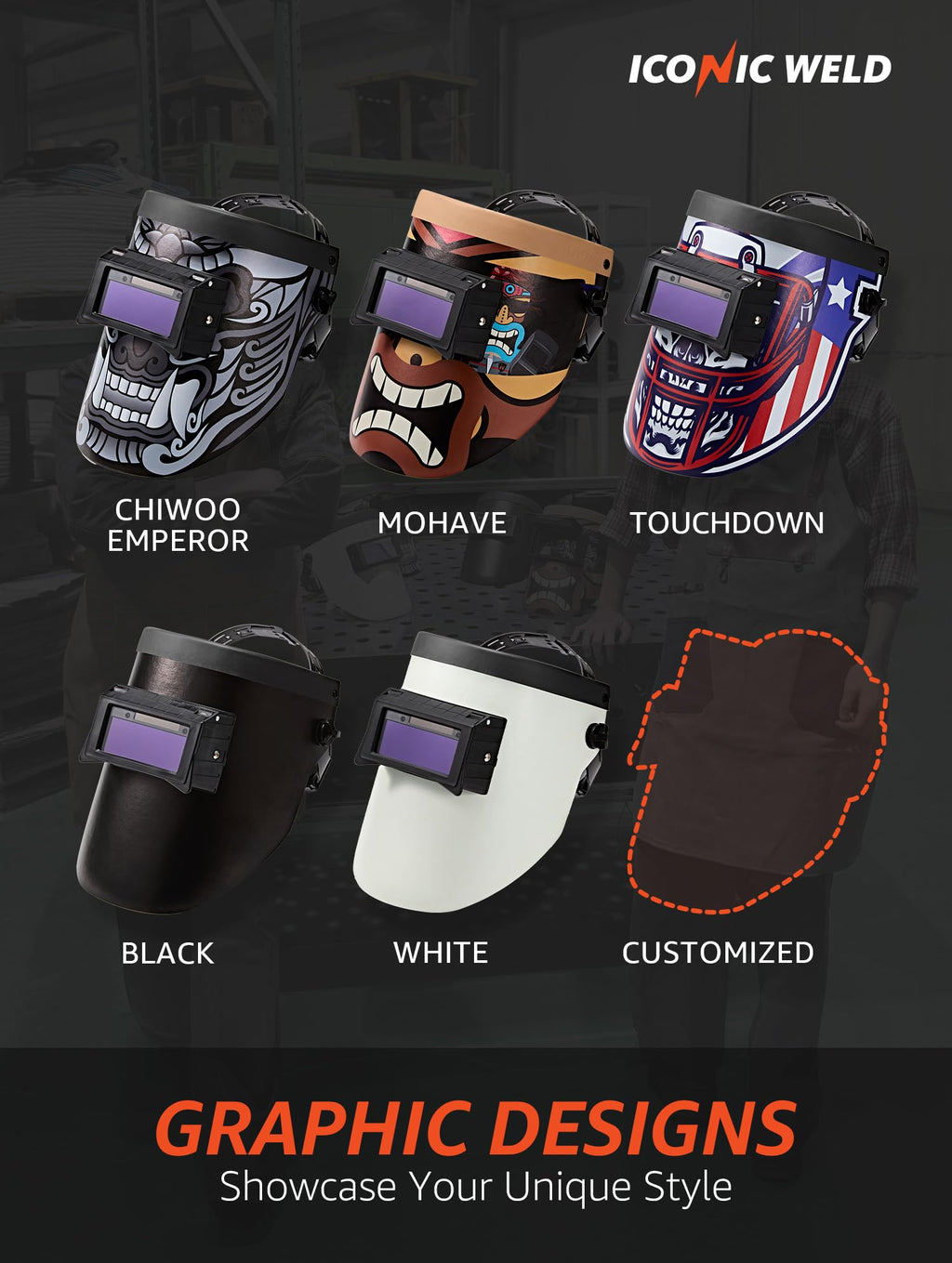 Auto Darkening Welding Helmet Flip Up Lens Shade 4/9-13 White K579400