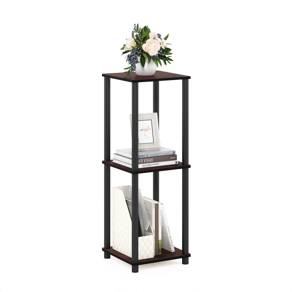 2-Tier Square Side Table Set of 2, Dark Cherry T415397