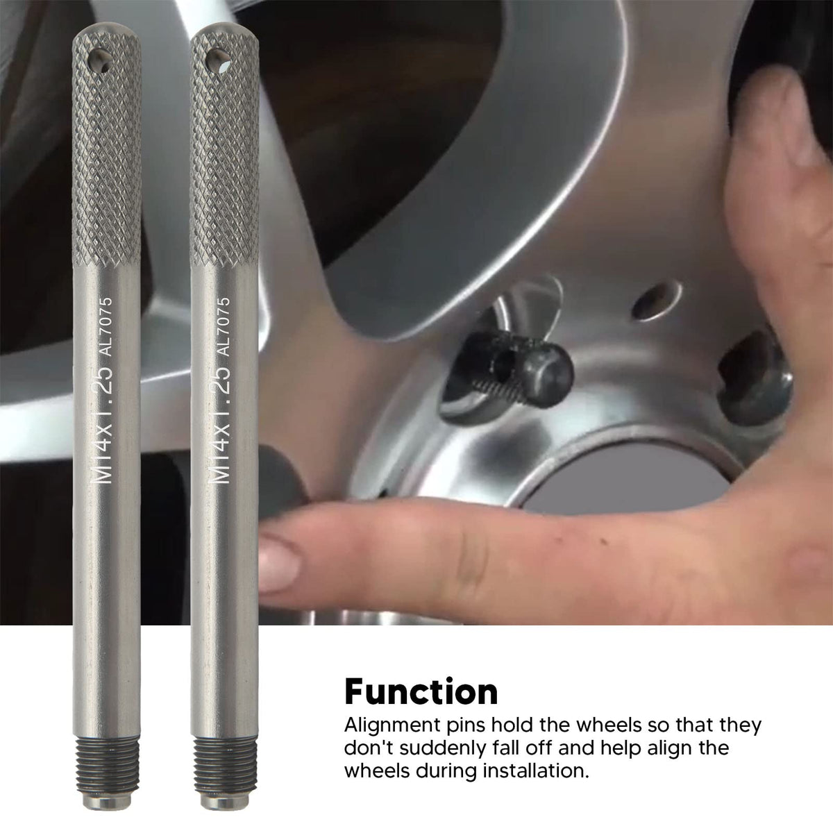 2Pcs Aluminum Alloy Wheel Alignment Pin Set M14*1.25 F219492