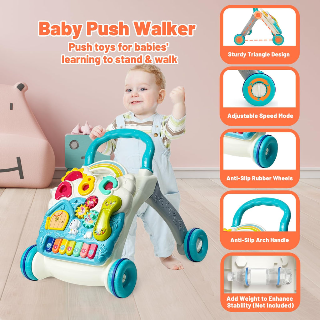 Blue Baby Walker Activity Center with Music and Light V497