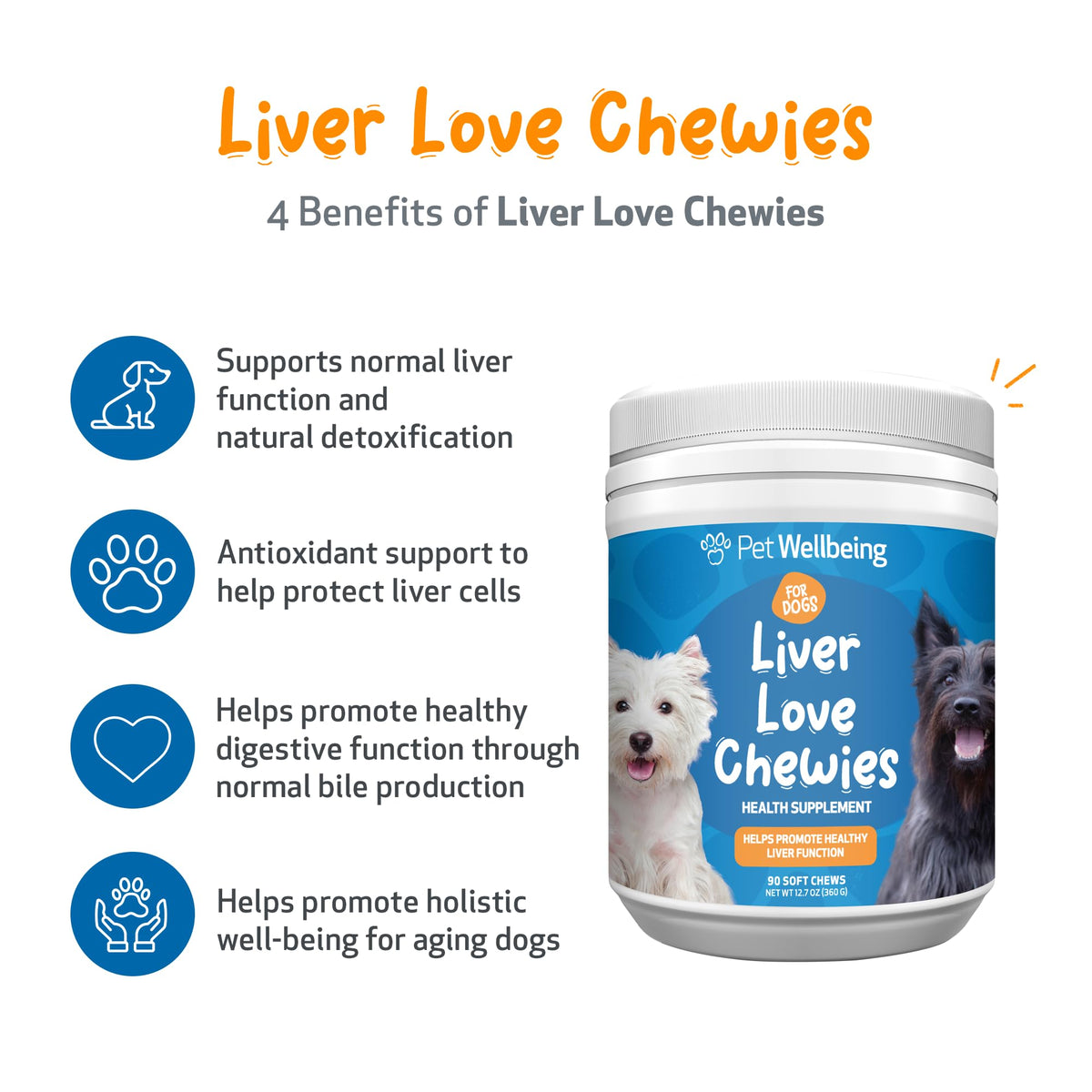 Liver Support Chewies for Dogs, 90 Ct V4318