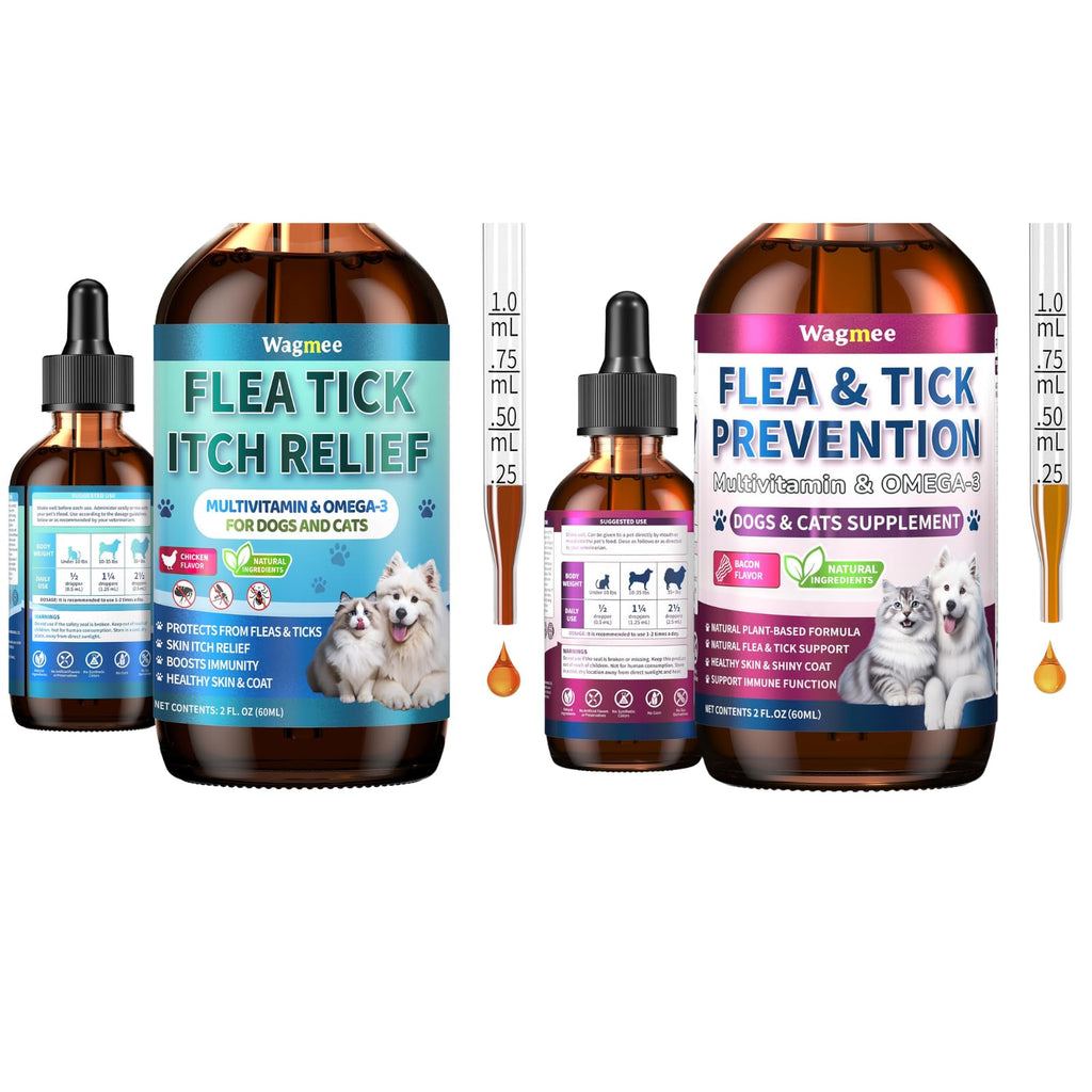 Natural Oral Flea and Tick Drops with Multivitamin for Pets D563803