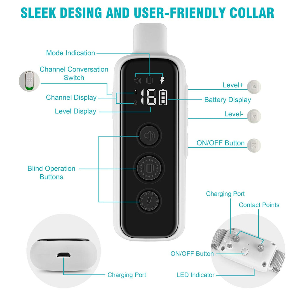 Waterproof Rechargeable Electric Dog Training Collar with Remote Q738718