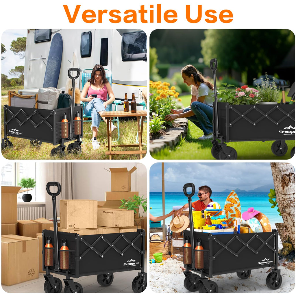 Foldable Heavy Duty Wagon with Wheels L79586