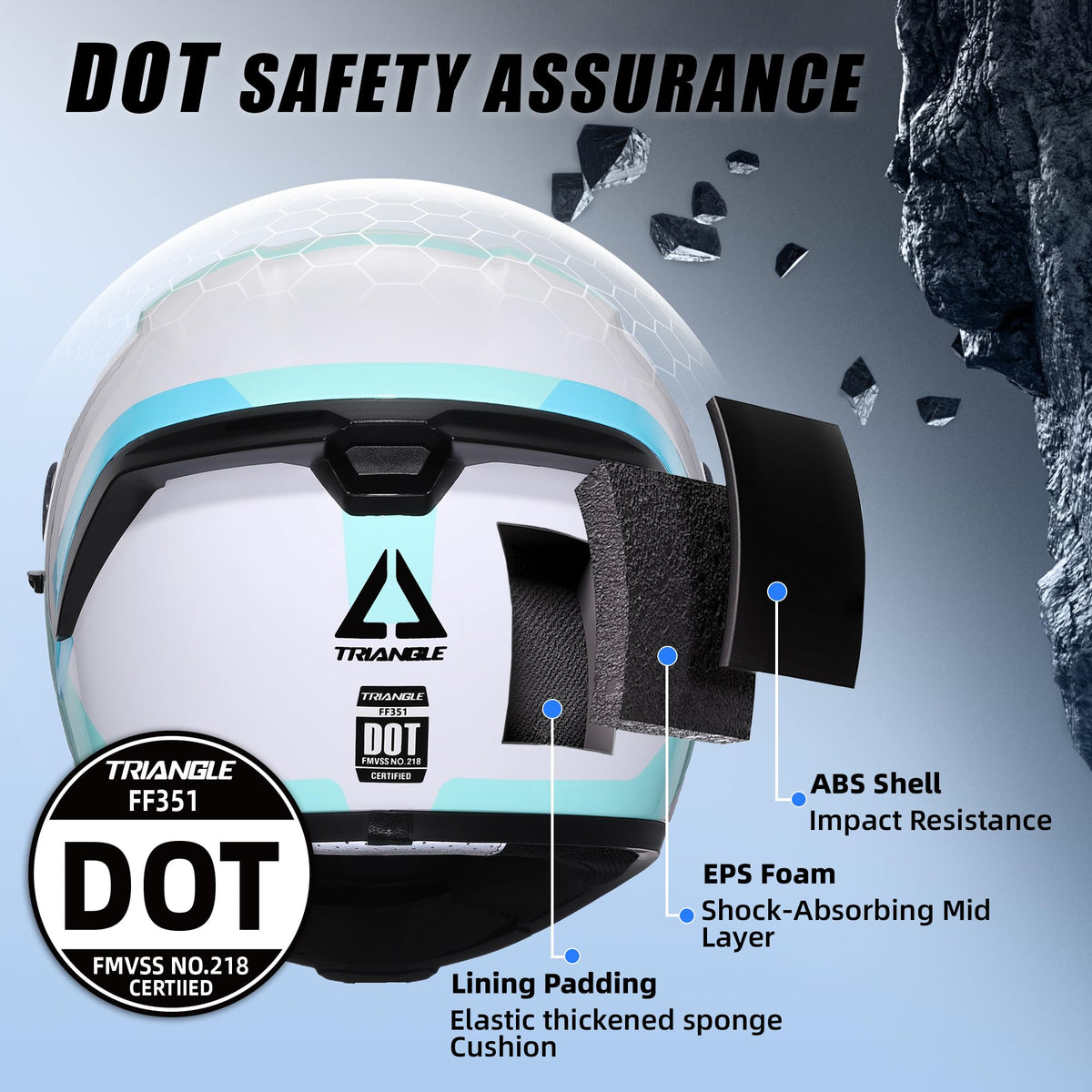 Full Face Motorcycle Helmet Dual Visor P624271