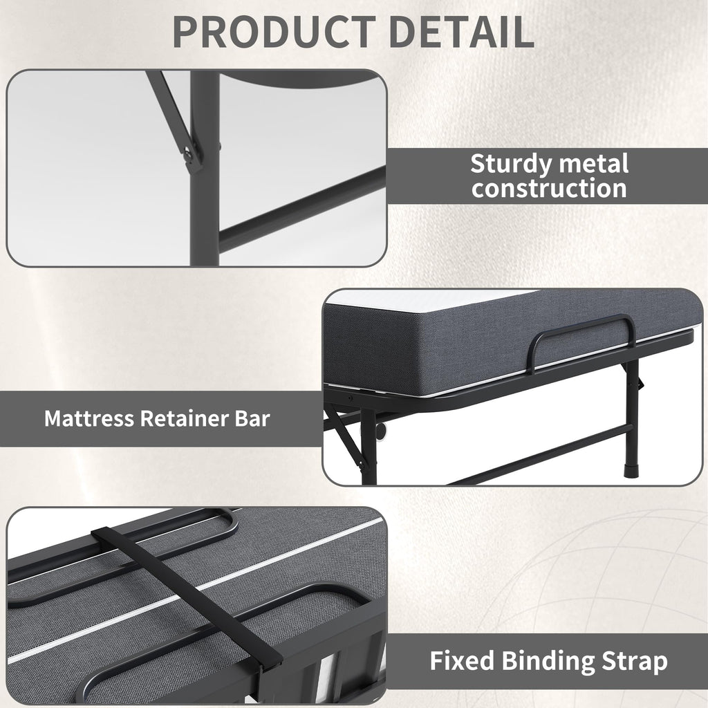 74"x 46" Folding Bed with Mattress T282