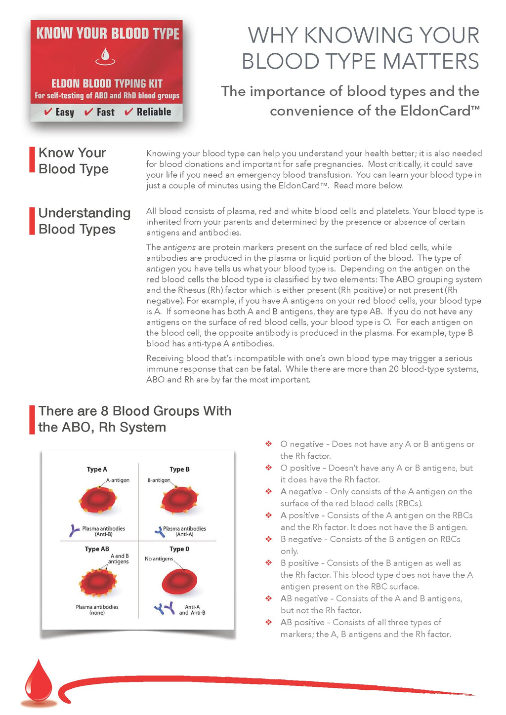 Blood Type Test 1 Pack E507345