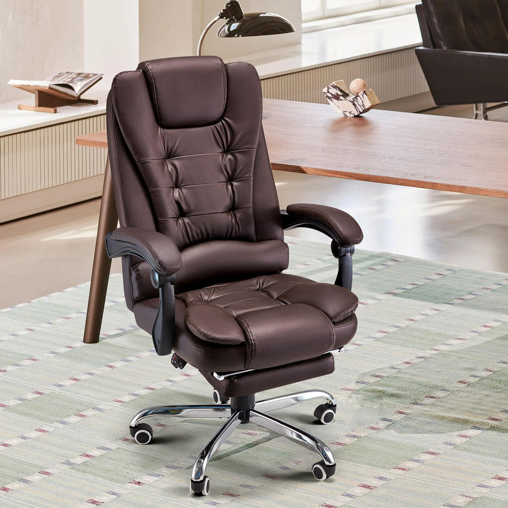 Massage Office Chair with Heat Function & Footrest S6208