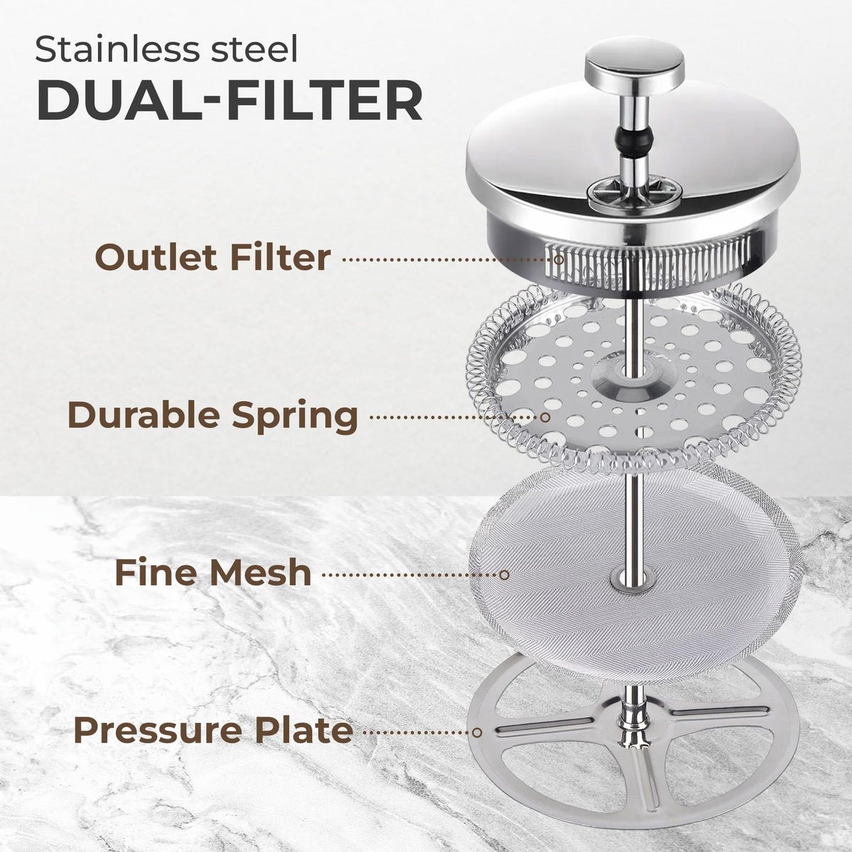 Glass French Press Coffee Maker 27oz Z3621