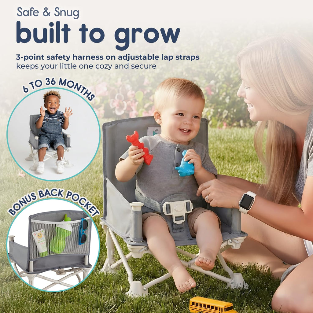 Grey Booster Seat with Tray C502