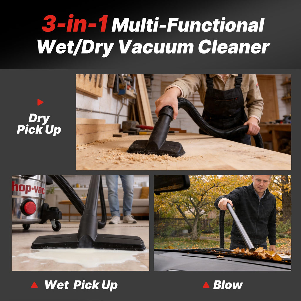 8 Gallon Stainless Steel Wet/Dry Vacuum U895425