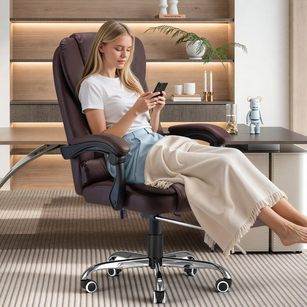 Massage Office Chair with Heat Function & Footrest S6208
