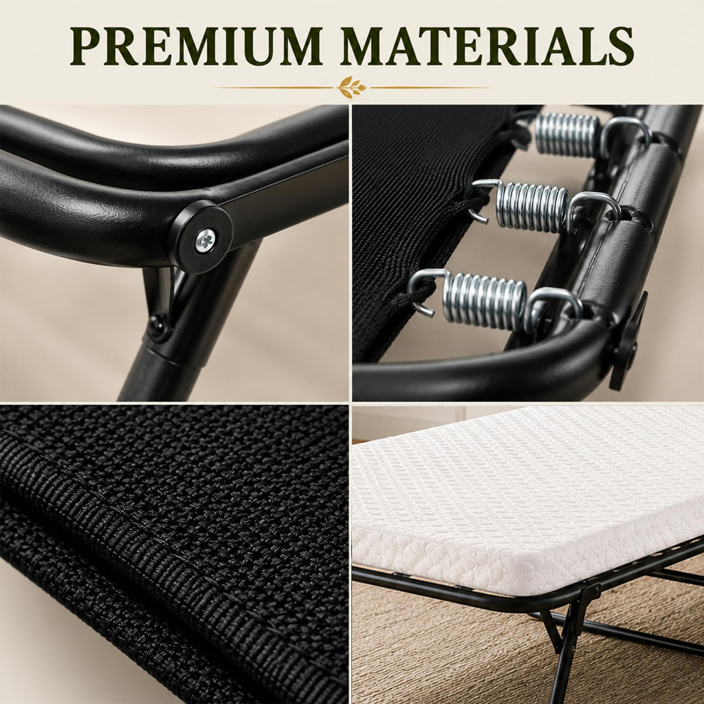 14” Folding Bed with 3-Inch Memory Foam Mattress J510