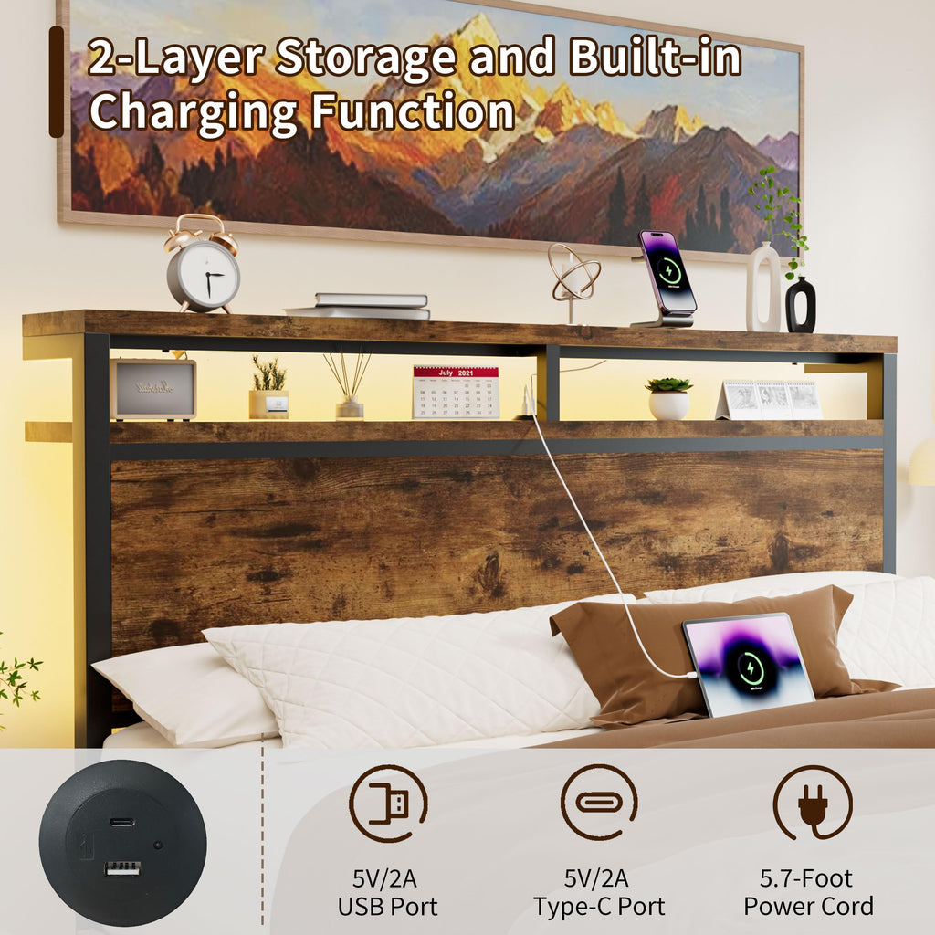 Full Bed Frame with 4 Storage Drawers V3801
