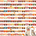 100 Pcs Fall Dog Bow Adjustable Pet Bowtie Collar H6400