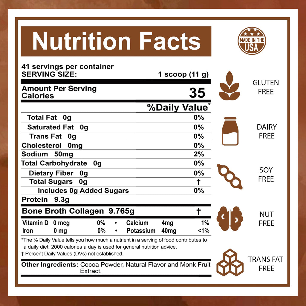 Bone Broth Protein Powder Hot Chocolate Cocoa K531