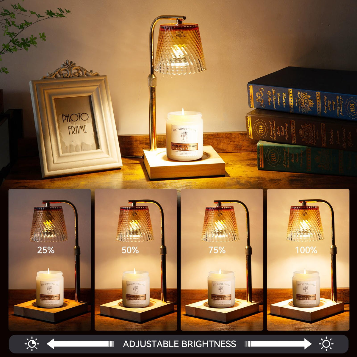 Height Adjustable Dimmable Candle Warmer Lamp with Timer K251621