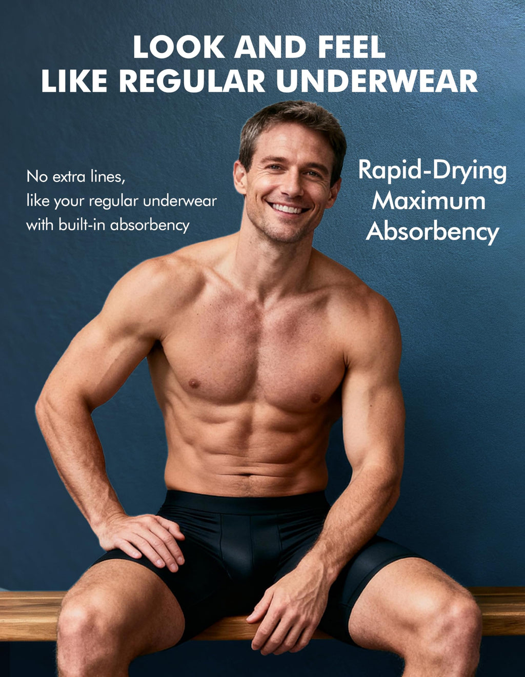 Washable Leak Proof Incontinence Underwear 5 Pack XXL I935