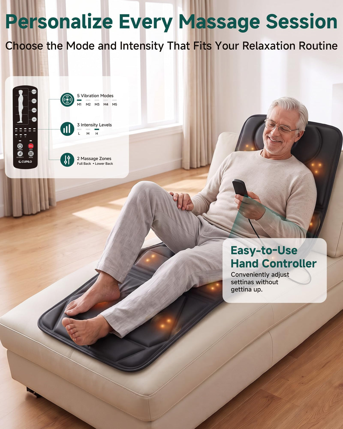 Full Body Massage Mat with Heat O518796