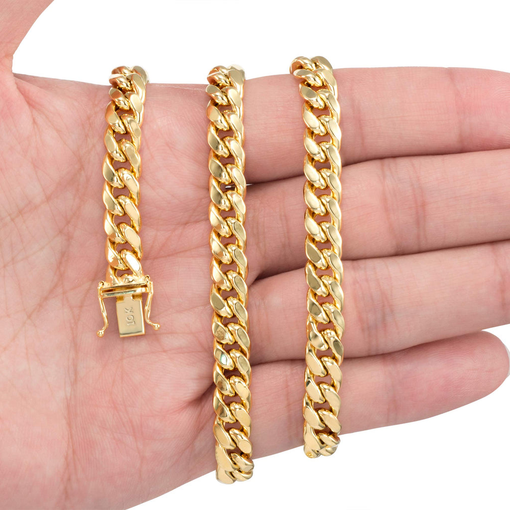 10k Yellow Gold Cuban Link Chain Necklace Y943870