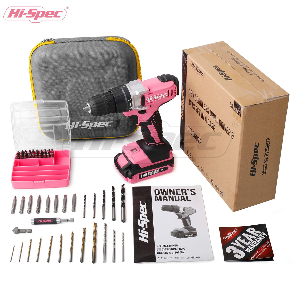 18V Cordless Drill Driver Set P837