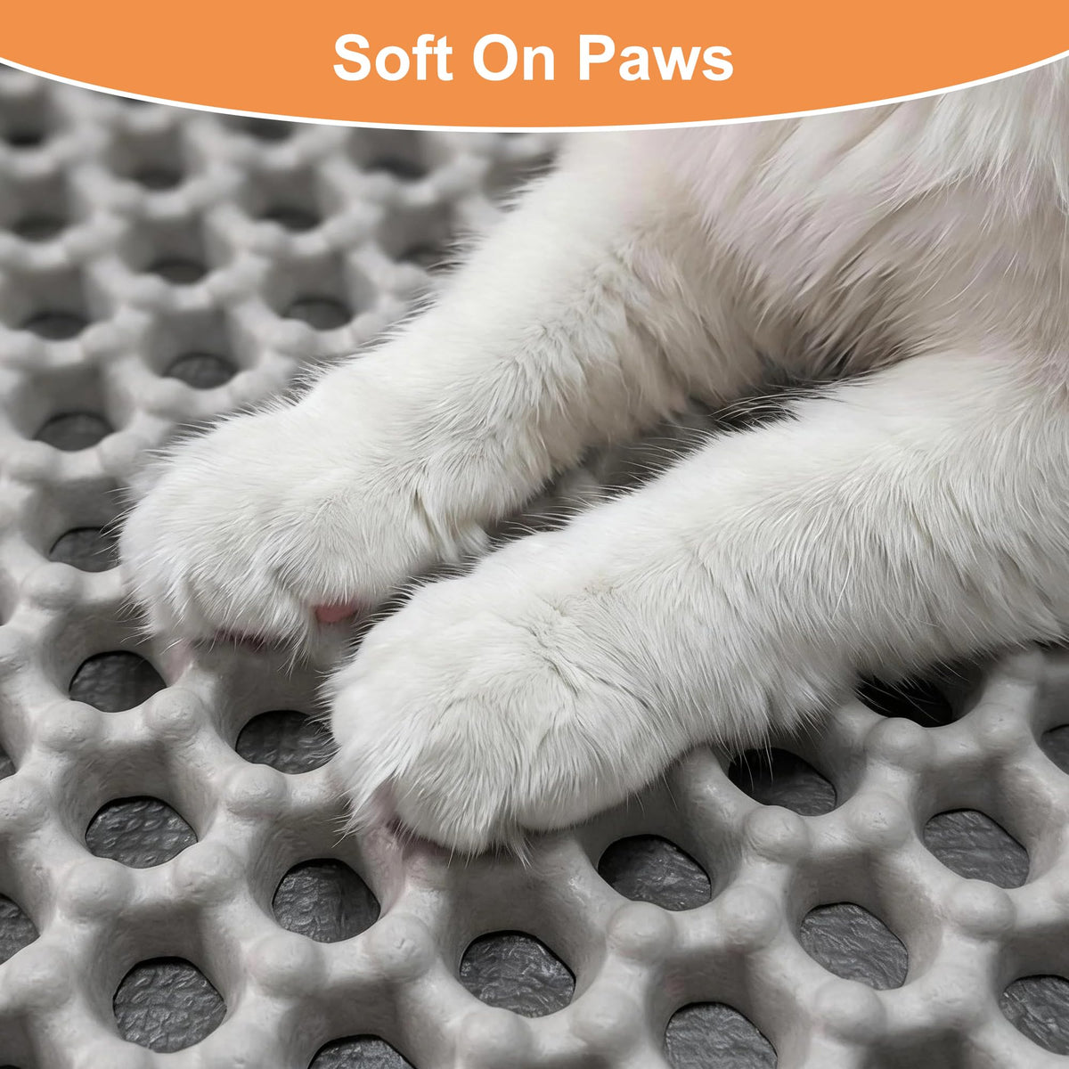 XXL Gray Double-Layer Cat Litter Mat V429267