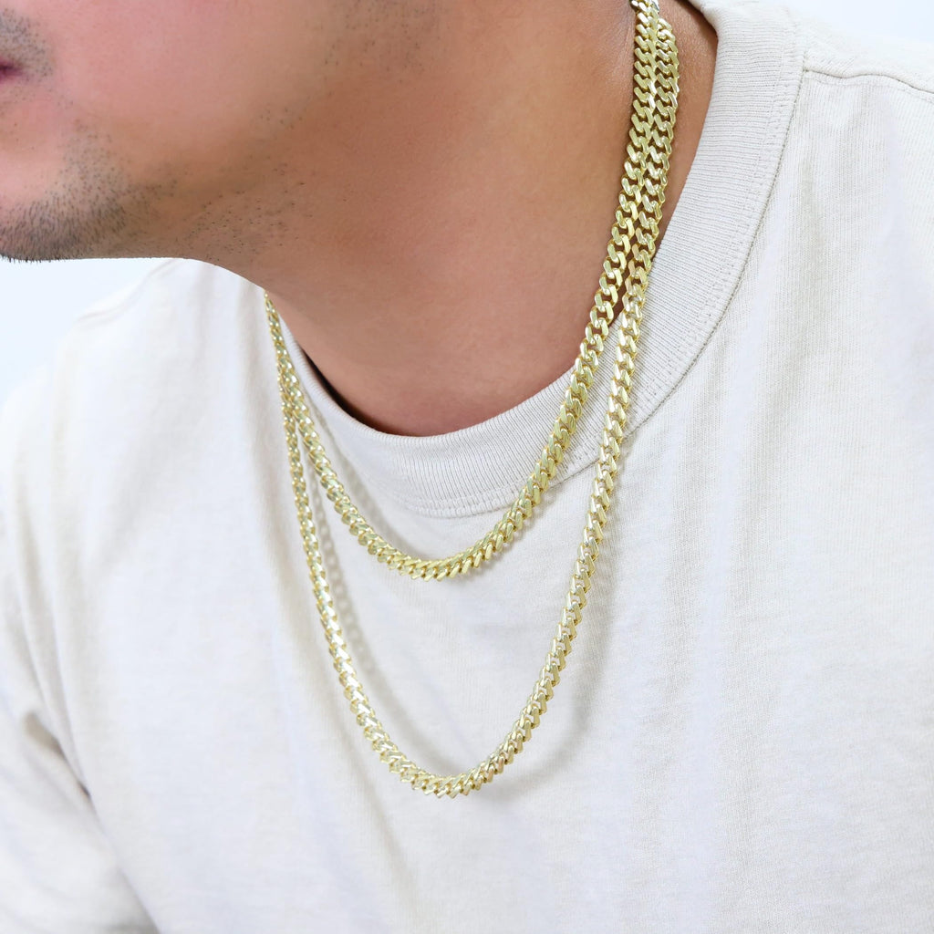 14k Yellow Gold 6mm Cuban Chain Necklace Y2555