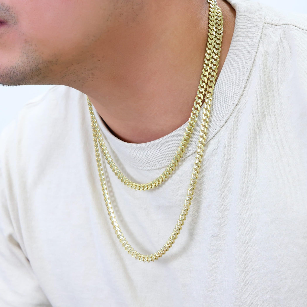 14k Yellow Gold 6mm Cuban Chain Necklace Y2555